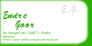 endre goor business card